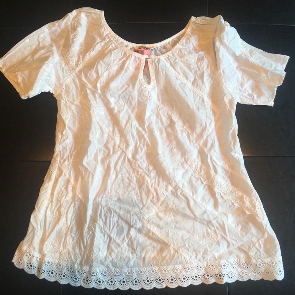 Lilly Pulitzer white embroidered blouse